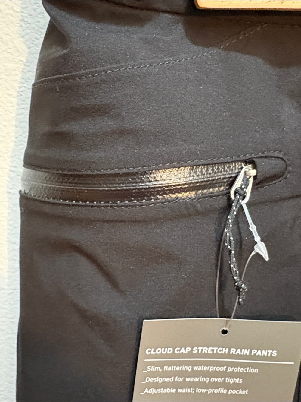 Eddie Bauer Black Women’s Cloud Cap Stretch Rain Pants - Picture 5 of 15